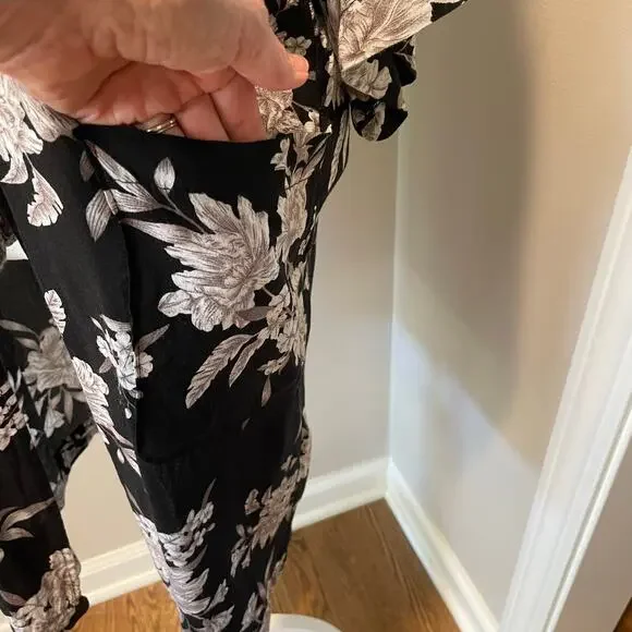 Spiritual Gangster Maya Floral Tie Front Kimono Cover-Up Sz One Size Versatile - Picture 5 of 14